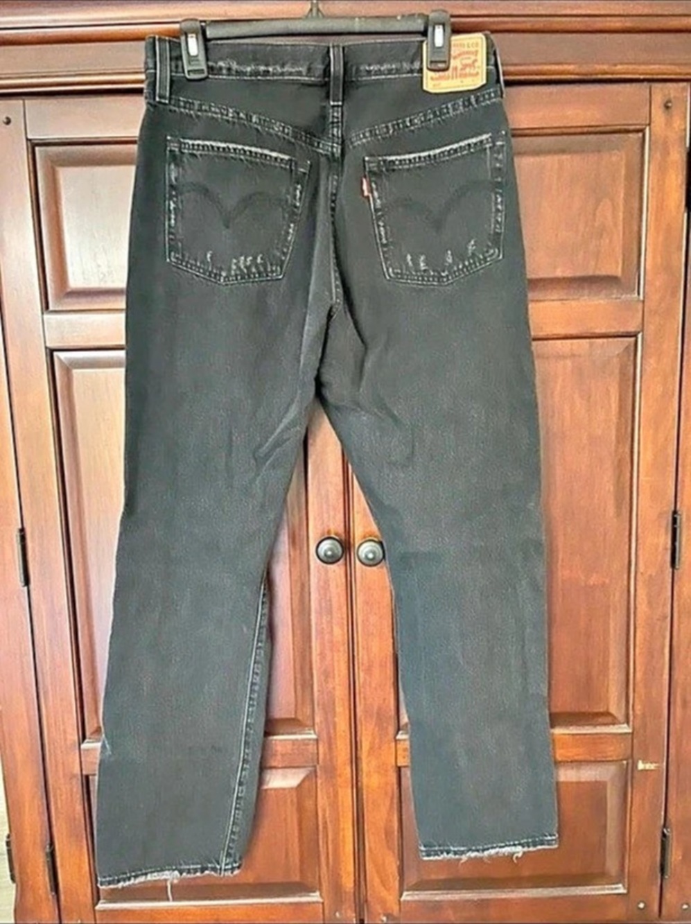 Levi's 501 Straight Leg Jeans Black Waist 30